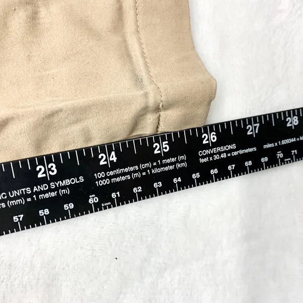 Uniqlo Slim Fit Chino Pants Womens Size S Tan Khaki Stretch Cotton‎ - Image 2