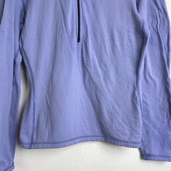 Vtg Patagonia R1 Stretch Top Medium Womens Iolite Mulberry Half Zip Outdoors USA - Image 4