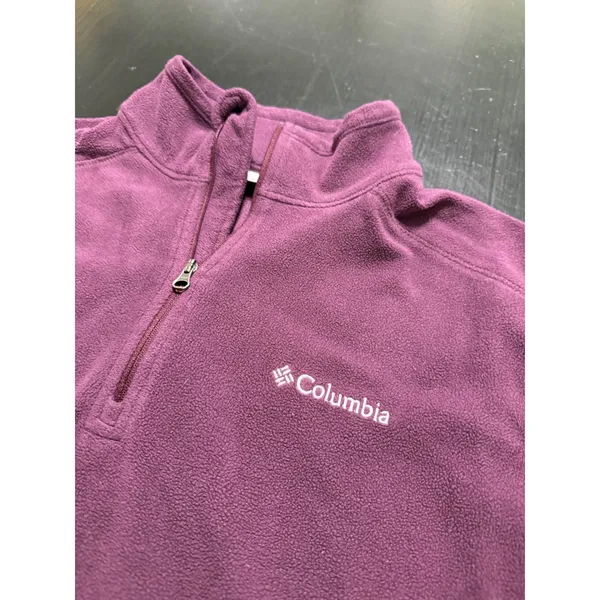 Columbia Womens Plum Purple Quarter Zip Fleece Pullover Mock‎ Neck Small - Image 2