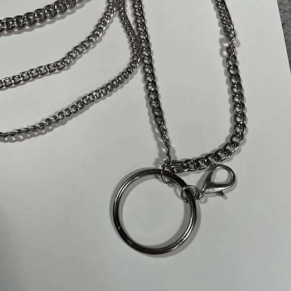 VINTAGE LOT OF Goth Collar Necklace Black Chain Choker Punk Emo Coffin Hot Topic - Image 9