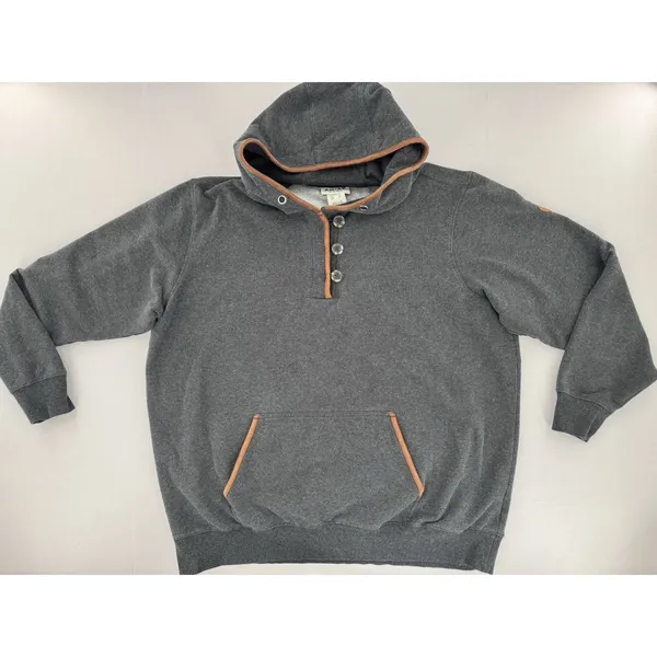 Ariat Real Elevated Hoodie Women’s Sz XL Fleece Leather Trim Henley Sweatshirt - Image 6
