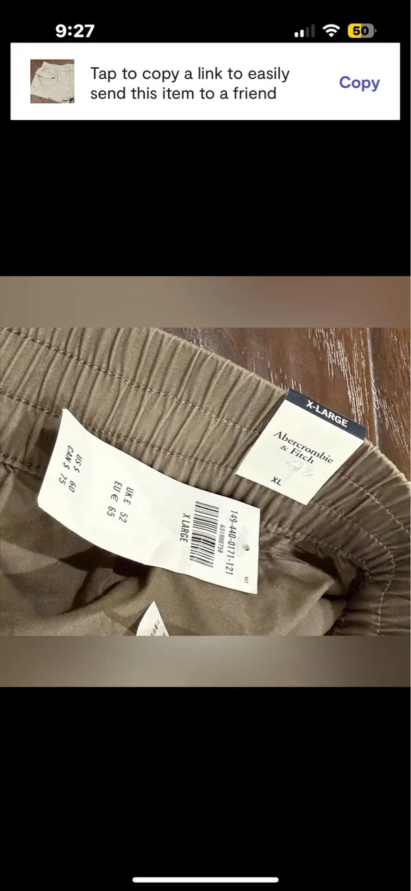 Abercrombie and Fitch Cargo Utility Shorts in Grey Size XL - Image 8