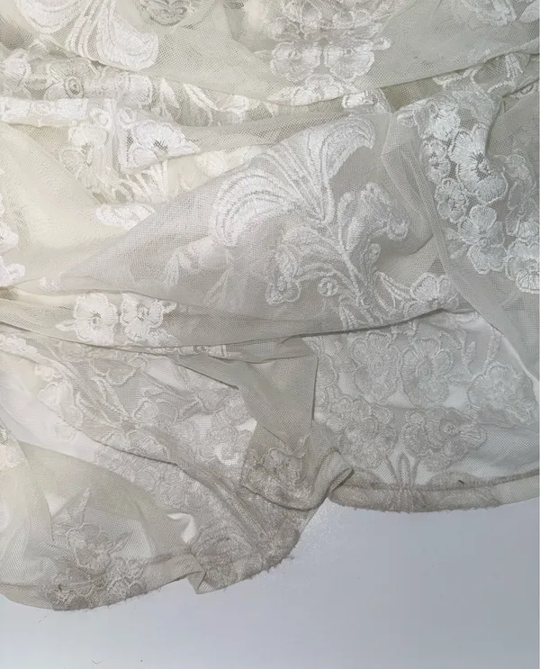 Altar’d State Nallah White Lace Maxi Dress V-neck Sheer - Image 6