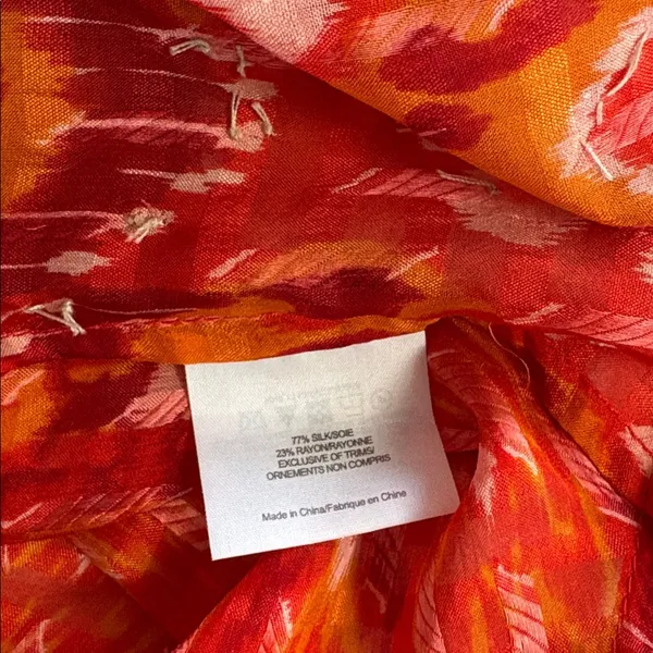 Tory Burch Tunic Orange sequined bright blouse‎ top shirt size 8 - Image 5