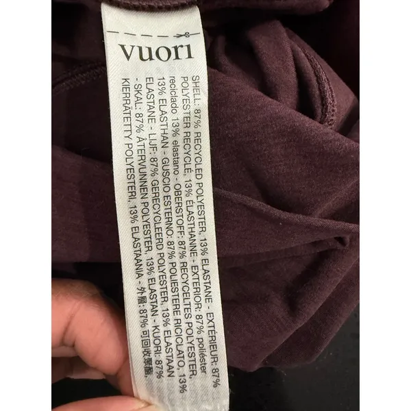Vuori Clean Elevation Legging Claret Heather Purple High Rise‎ VW444 Womens XL - Image 5