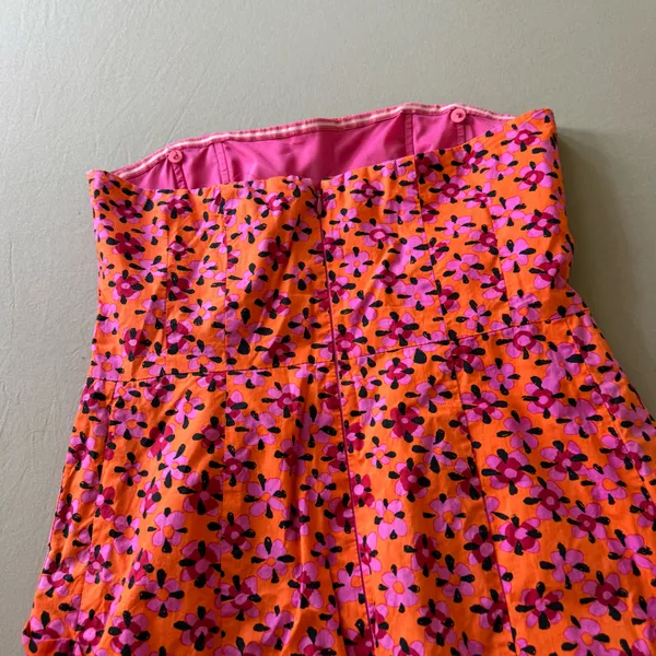 Nanette Lepore Floral Strapless Silk Mini Sun Dress - Image 9