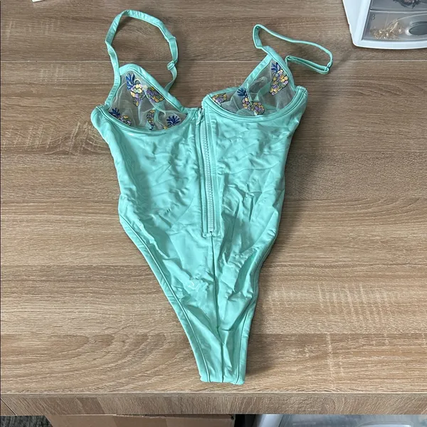 Savage X Fenty TUTTI FRUITY EMBROIDERED TULLE & VINYL TEDDY - Image 2