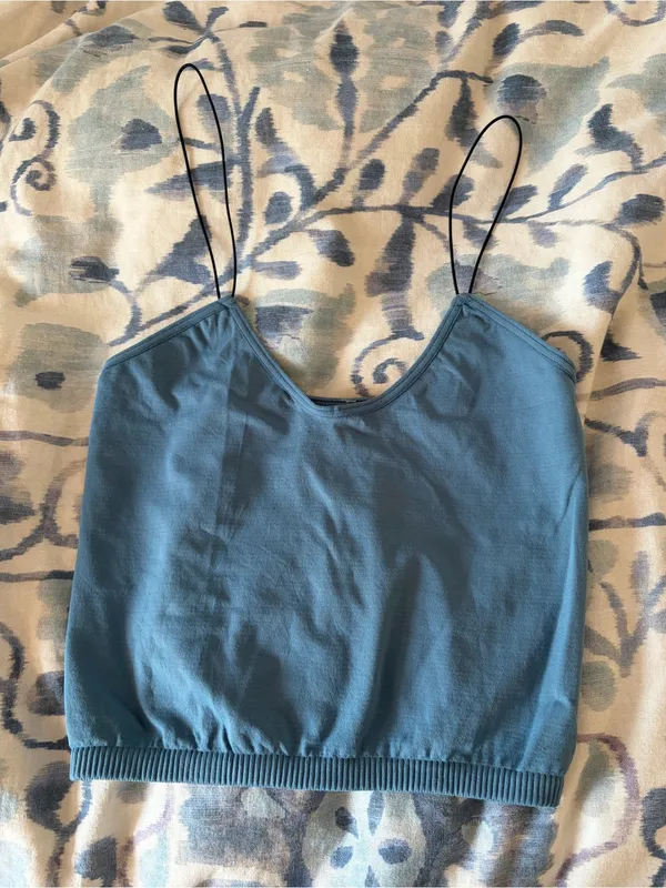 NWT- free people skinny strap blue brami crop top - Image 2