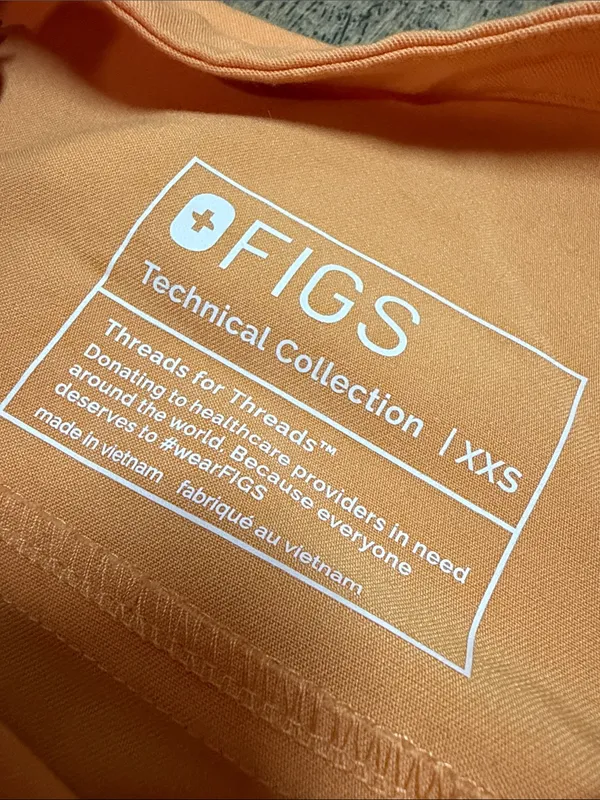 Figs Two Piece Shaka Orange Top & Jogger Set - Image 3
