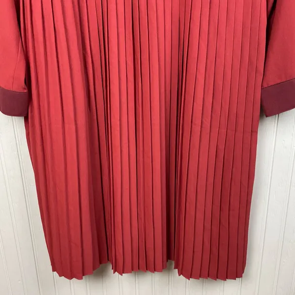 Modcloth Just My Typist Shirt Dress Women's Size XL Retro Secretary Pleated Twee - Image 7