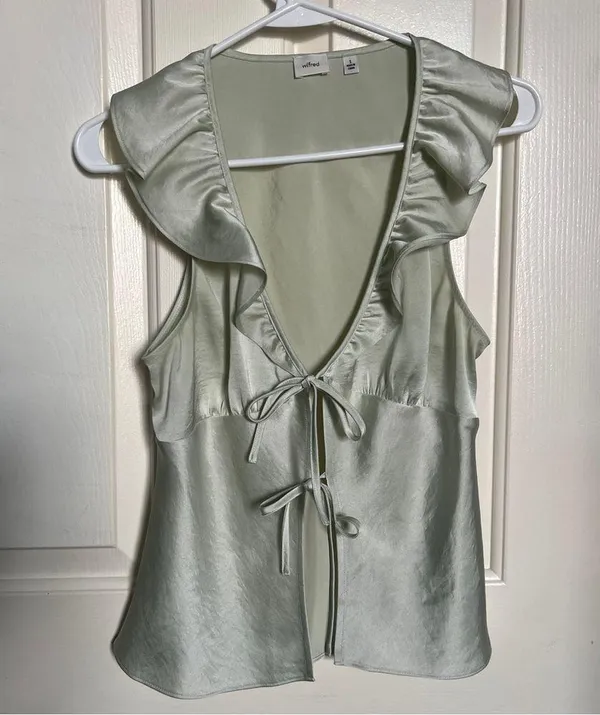 Aritzia Wilfred Tonka Satin Blouse - Image 7