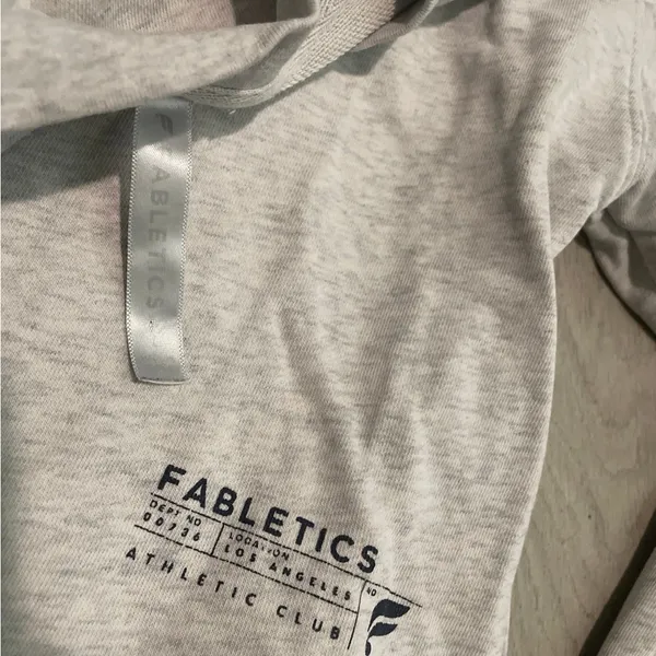 Fabletics Light Gray Long Sleeve Crew Pullover - Image 2