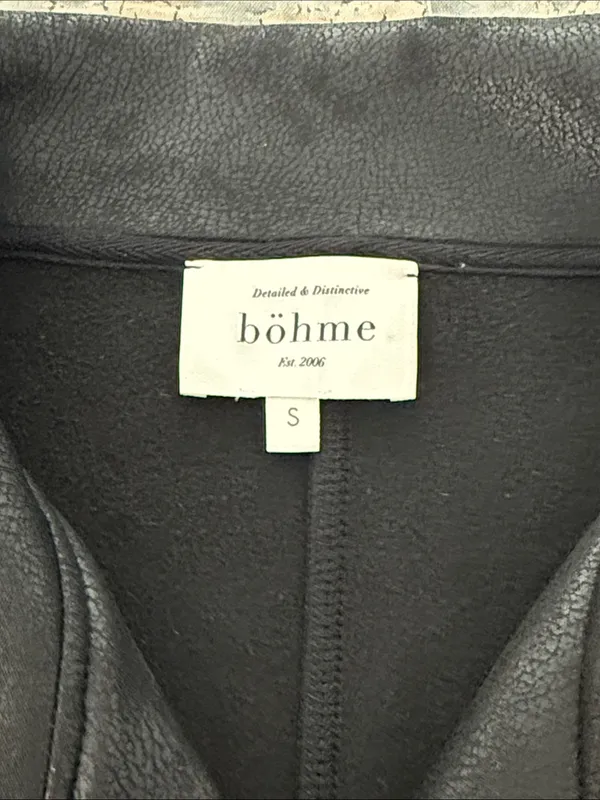 Bohme Black Faux Leather Asymmetrical Zip Moto Jacket - Image 2