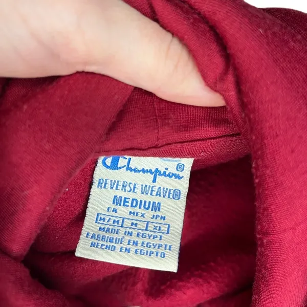 Champion Reverse Weave Cropped  Hoodie Size Medium - Image 3