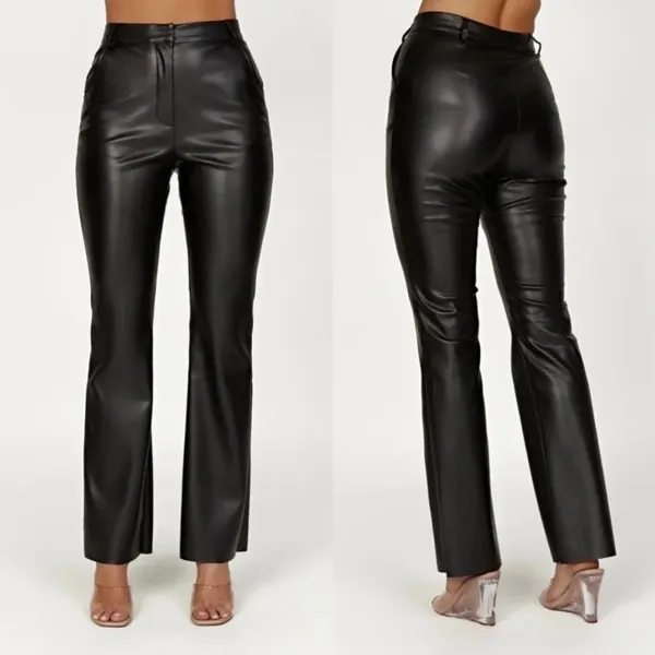 Meshki NWT Tyra Straight Leg Faux Leather Pants‎ in Black Size XS - Image 2