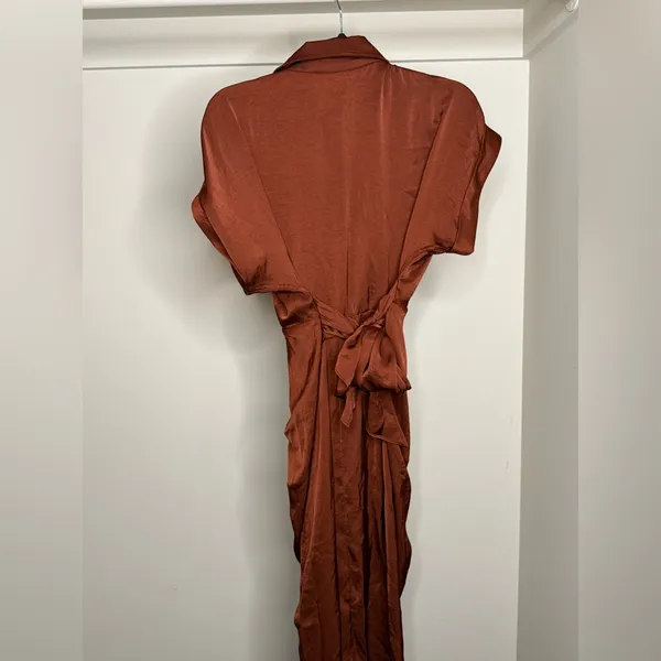 Steve Madden Rust Button-Down Midi Dress - Image 3