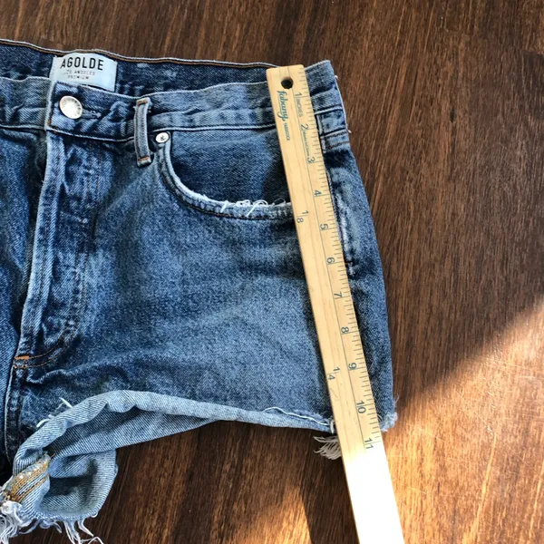 AGOLDE Parker Rocksteady Distressed Cut-off Denim Jean Shorts Size 29 A026E-811 - Image 3