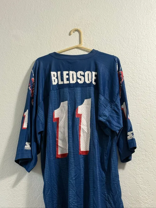 NFL Drew Bledsoe #11 New England Patriots Blue Jersey Men's Starter XL Size 52 - Image 2