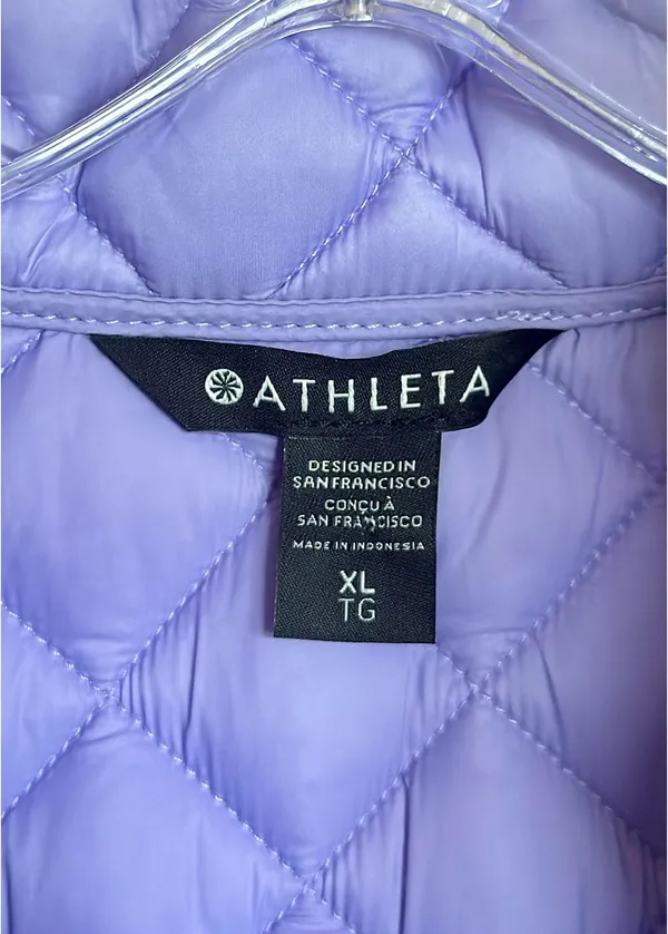 Athleta Whisper Featherless Puffer Jacket Madeira Purple XL - Image 5