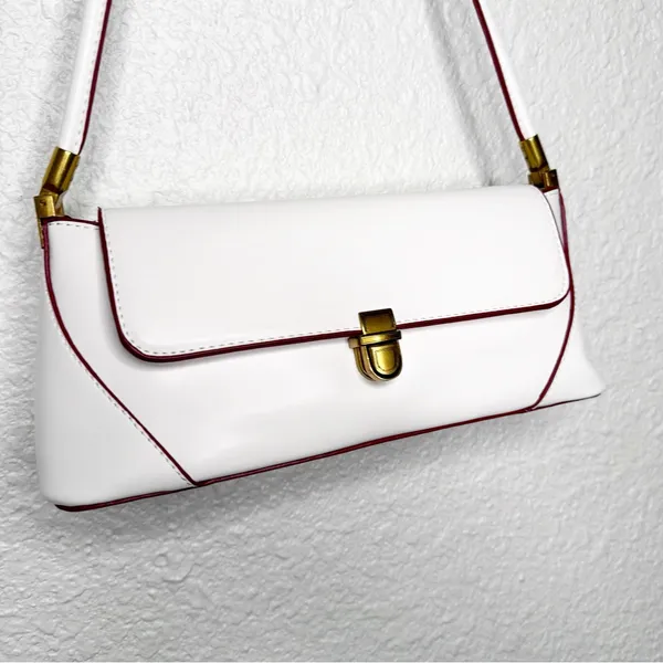UNBRANDED WHITE STRUCTURED SMALL SHOULDER BAG - Image 3