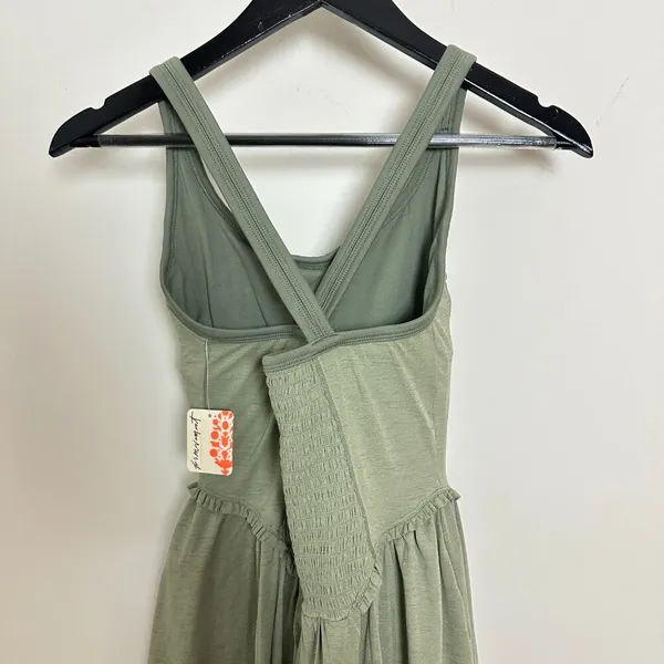FREE PEOPLE Movement Smockin' Hot Dress in Sage Stone Size Small NWT - Image 6