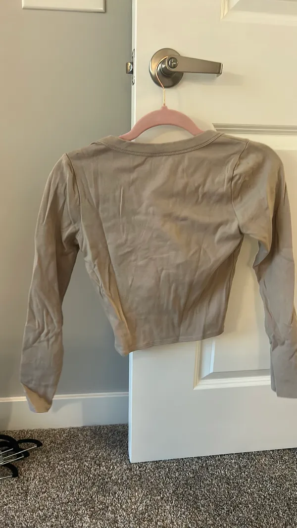 PacSun EST. PAC 1980 Beige scoop neck long sleeve top - Image 2