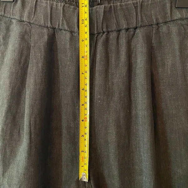 Eileen Fisher Gray Linen Loungewear Barrel Leg Lantern Pants Flowy Women size XS - Image 10