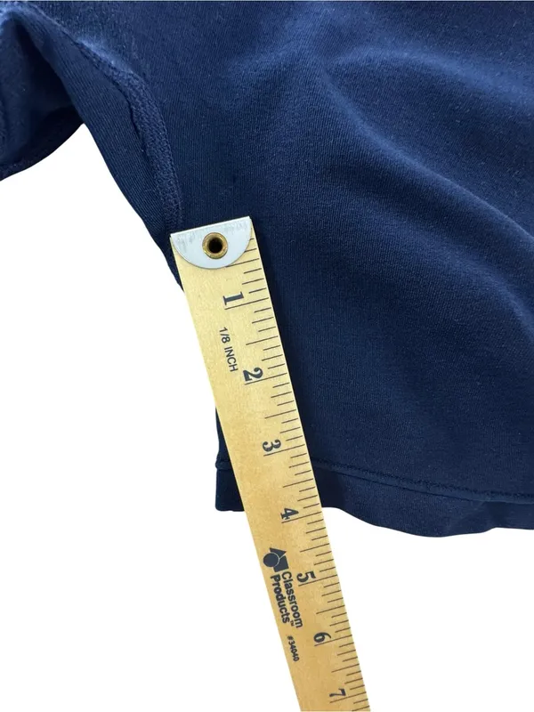High-Rise navy blue Bike Shorts with Wide Waistband - Image 3