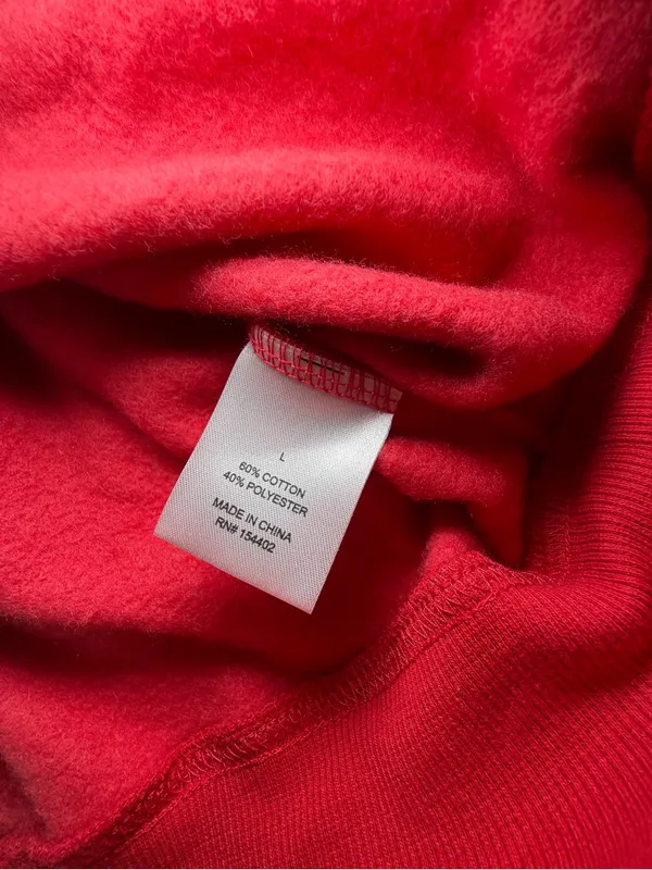 The Vinyl Icons Red Crewneck Sweatshirt like new, small pinhole - Image 6