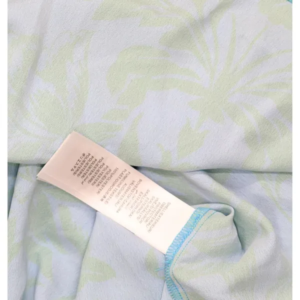 Adrianna By Adrianna Papell Neck Floral-Print Smocked-Waist Dress Blue / Green 8 - Image 5