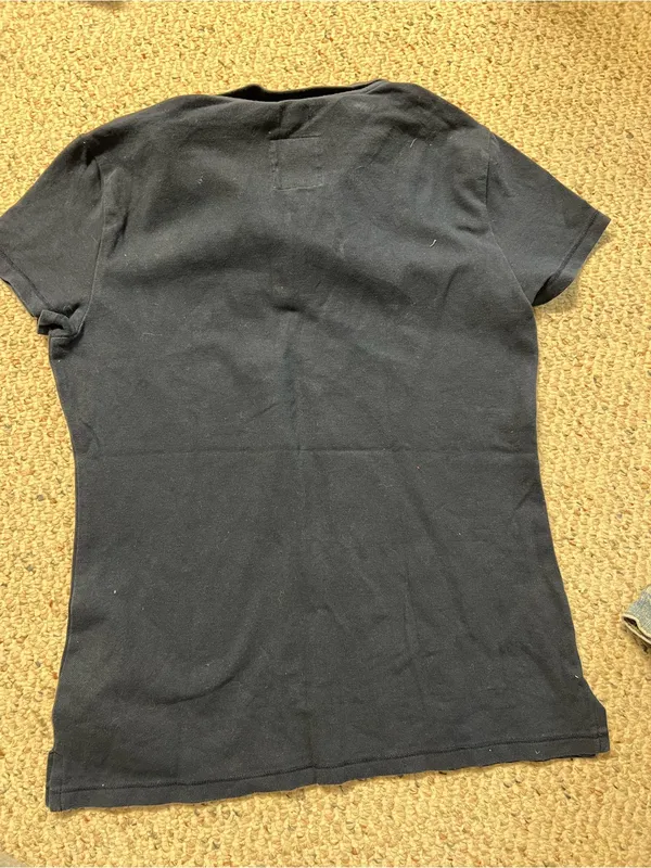 Hollister navy blue Short-Sleeve Button Down Polo - Image 5