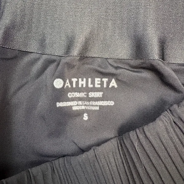 Athleta Cosmic Skirt Black Tan Hi Lo Stretch Pockets Size S - Image 3