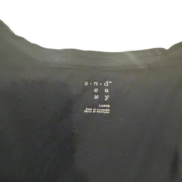 A New Day Basic V-Neck T-Shirt in Black, Size L - Image 2