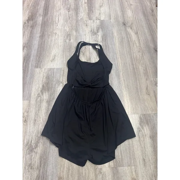 Halara Black Softly Zero Airy Backless Twisted Flare Low Support Dance Large NEW - Image 5