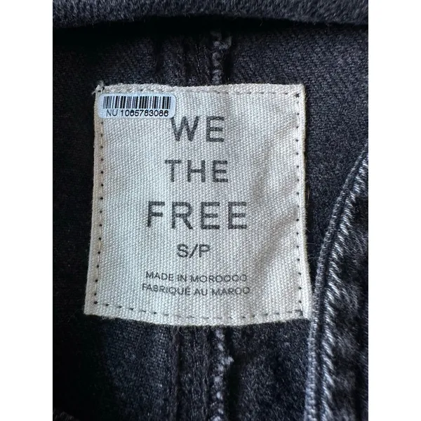 Free People Imogene Denim Officer Jacket in Odyssey Black Military Denim Small - Image 8