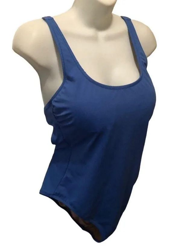 J. Crew Factory Bow-Back One-Piece Swimsuit Blue Sz S G5824 Summer Beach Pool - Image 3