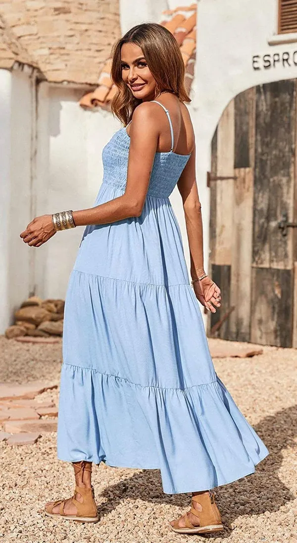Blue MIDI Dress Size L - Image 3