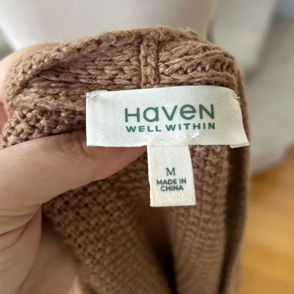 Talbots Haven Well Within Brown Cableknit Long Sleeve Cardigan Grandpa Preppy - Image 4