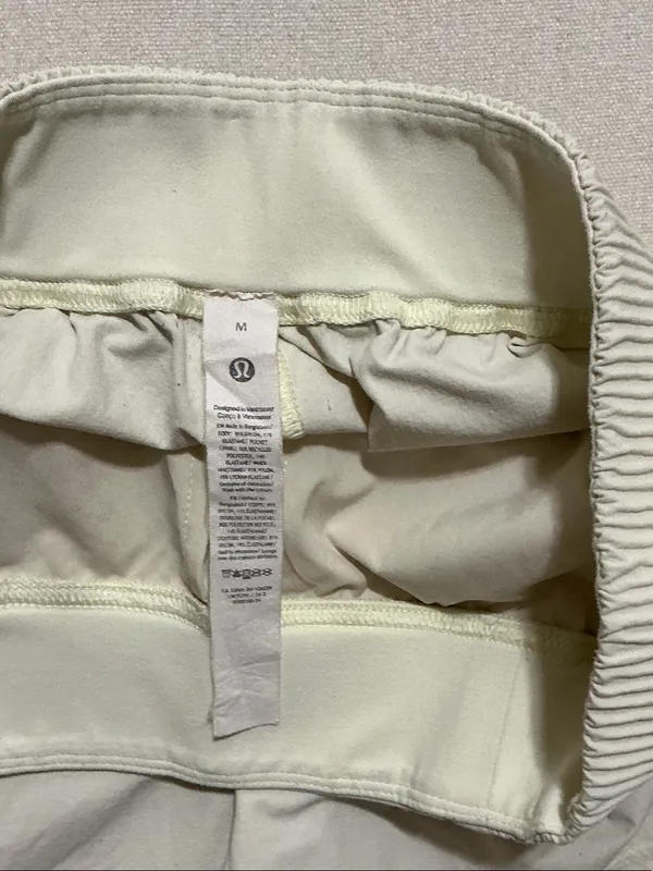 lululemon athletica Cream Ribbed-Waist Athletic Shorts - Image 4