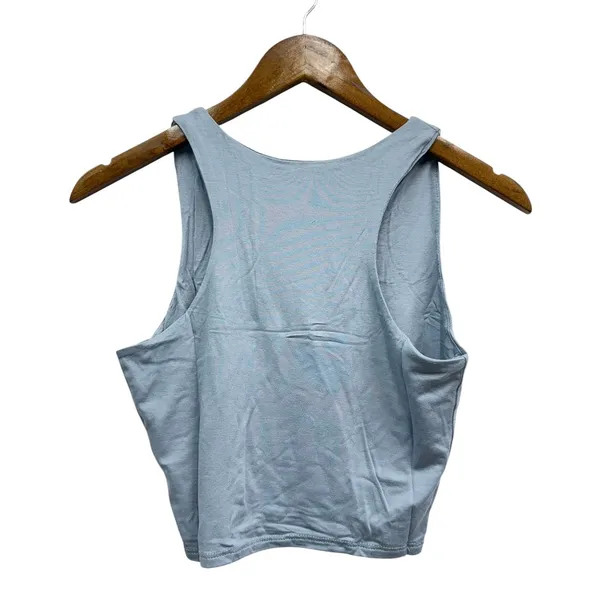Lulus Feel Like Dancing Denim Blue Crop Top size Medium NWT - Image 3