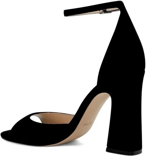 Nine West NWT Gavyn classic suede block heel, open toe statement sandal. 7.5 - Image 5