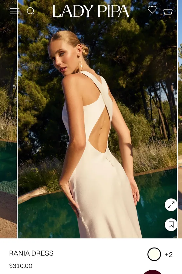 Lady Pipa White Maxi Dress - Image 2