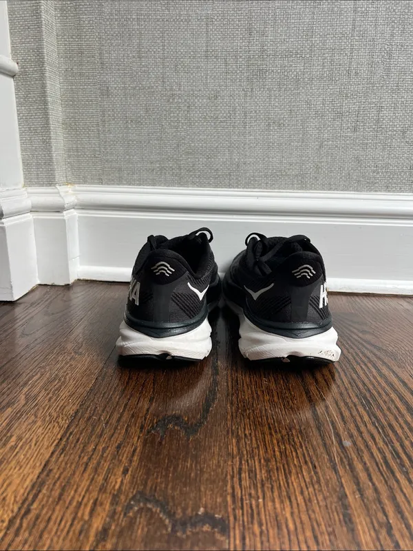 Hoka Black and White Athletic Running Shoes - Image 3