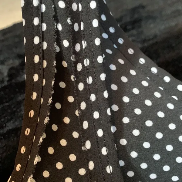 Philosophy Black and White Polka Dot Sleeveless Tank Top Semi Sheer Size S - Image 4