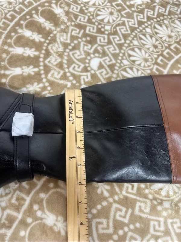 St. John's Bay Black and Brown Over-the-Knee Riding Boots - Image 6