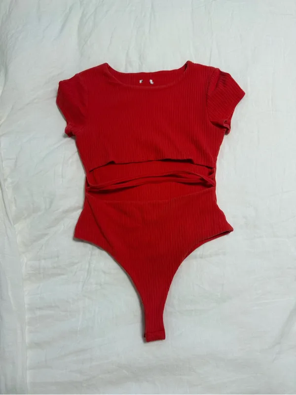 Princess Polly Nicole Bodysuit Red - Image 3
