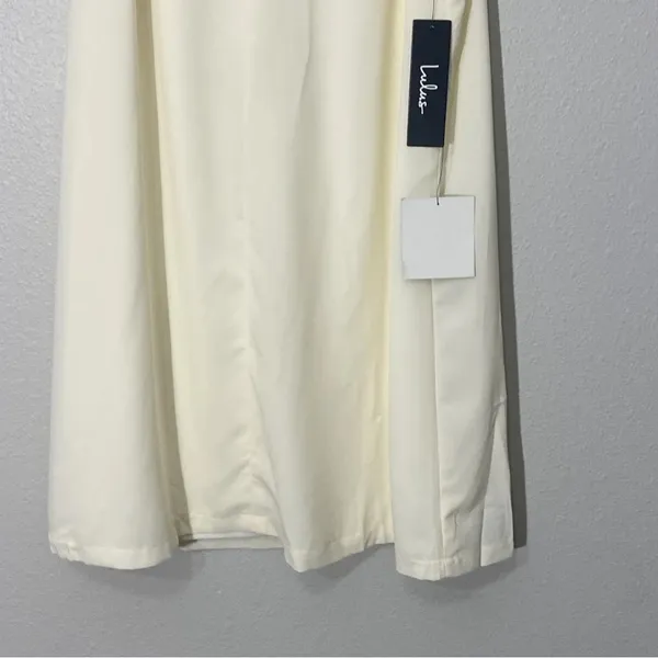 Lulus Near Or Bar Cream Shift Dress Nwt Woman's Size Medium Spring - Image 8