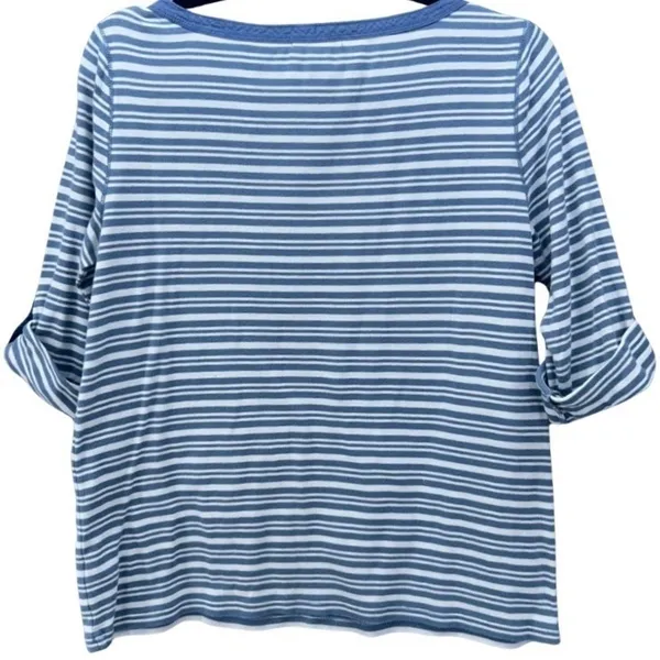 Lauren Ralph Lauren Striped Top Blue‎ Large - Image 2