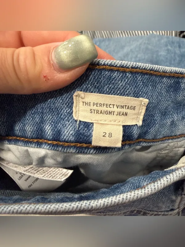 Madewell The Perfect Vintage Ripped Straight Jean 28 - Image 3
