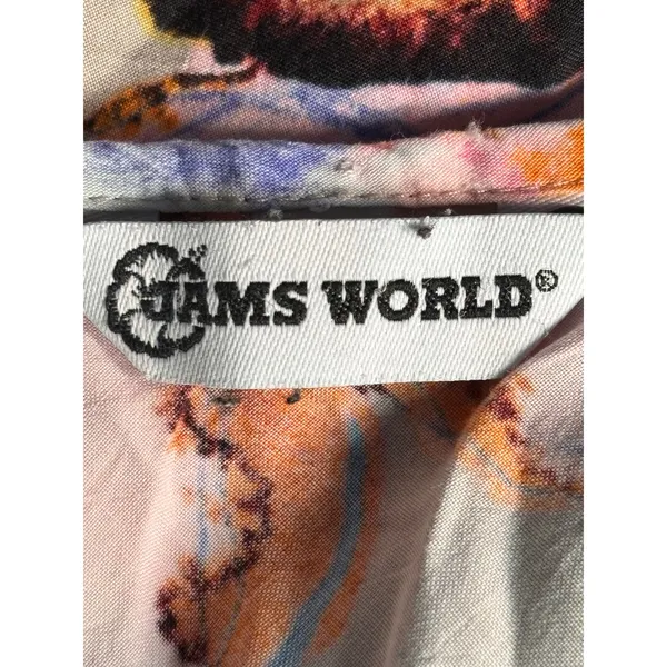 Jams World Mystic Pond Multicolor Abstract Floral Tank Top Artsy Maximalist - Image 5